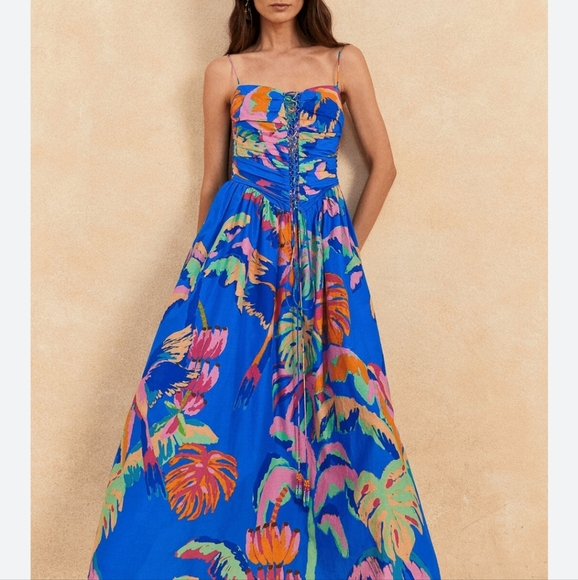 Farm Rio Painted Jungle Mididress - Picture 2 of 10